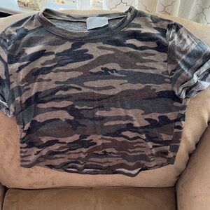 Nollie Gray and Black Camo Kids Tee